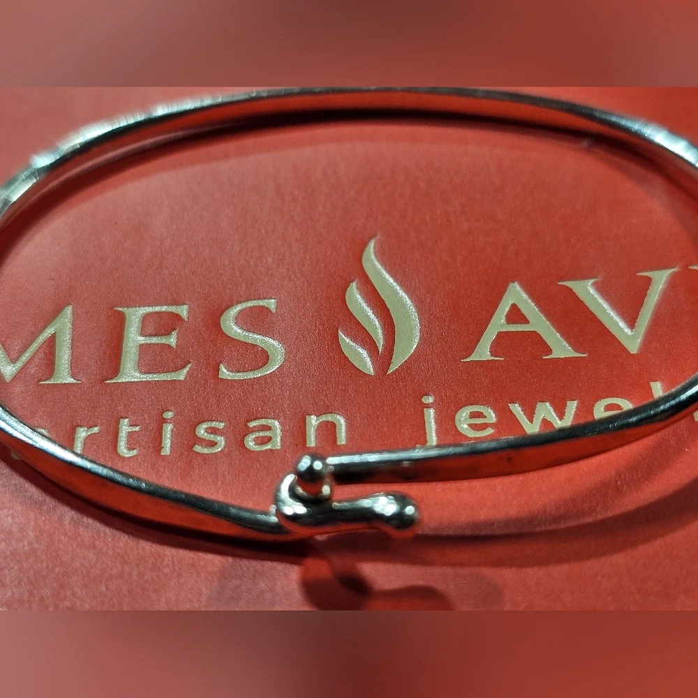 James Avery Sterling Hammered Hook on Bracelet - Picture 2 of 5